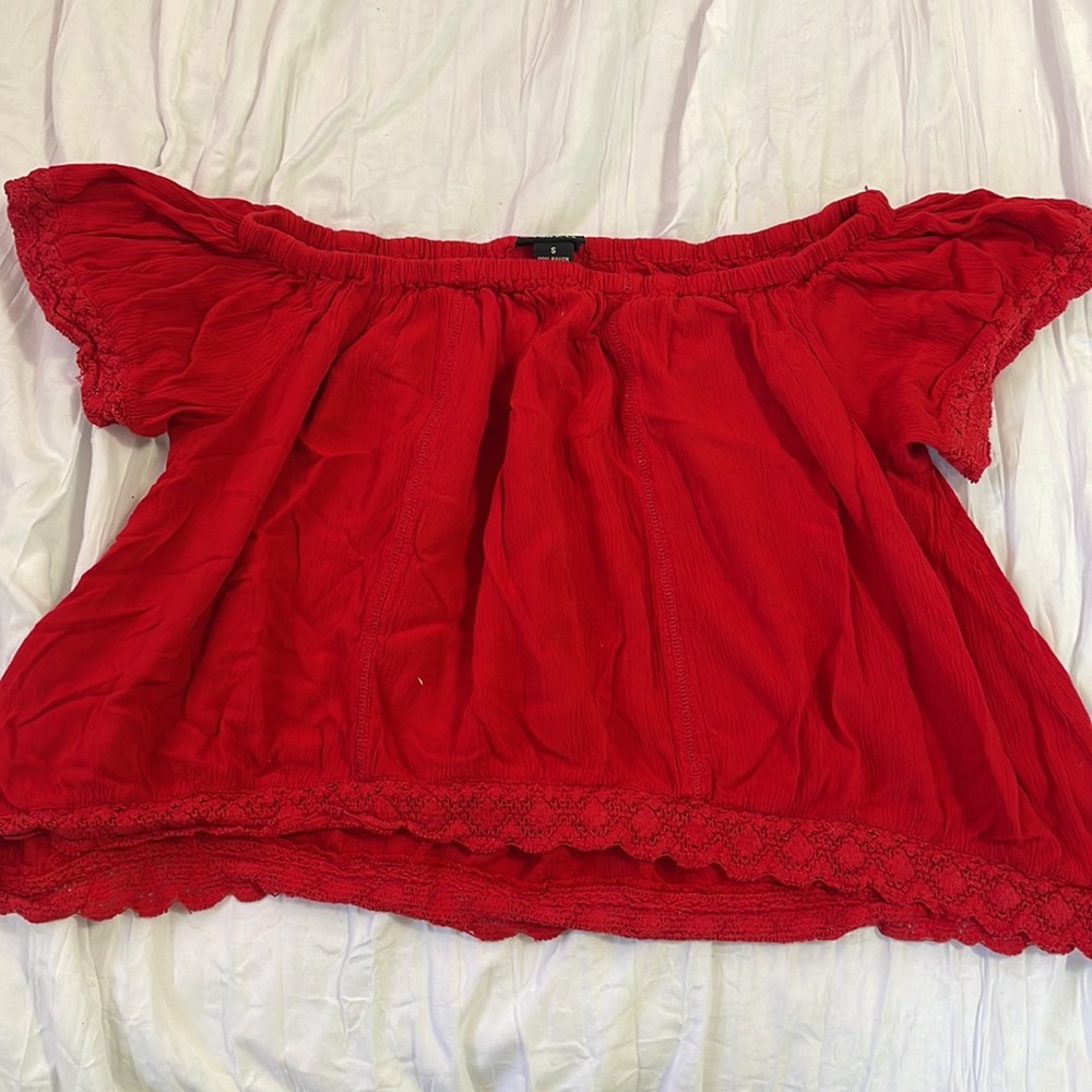 rue21 Red off shoulder top